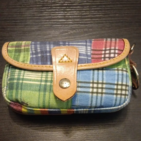Dooney & Bourke Y2K-ERA 2-fer "Picnic Ants Madness" Plaid Canvas Bag & Wristlet - Picture 3 of 16